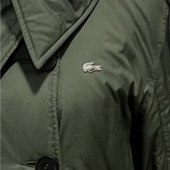 LACOST DOUBLE BREASTED GREEN PUFFER JACKET SIZE 36 - Picture 2 of 3